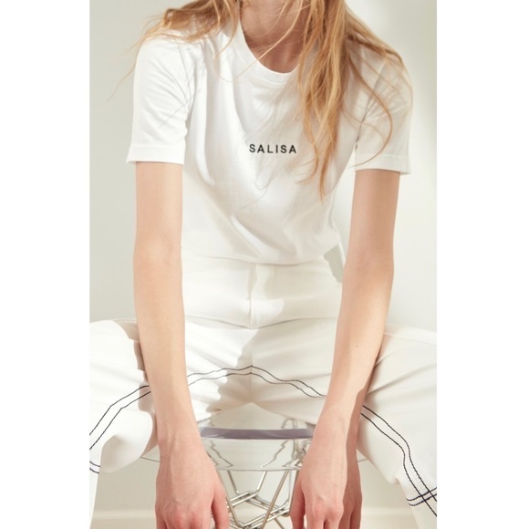 NWT SALISA E Culottes White Cropped Pants - Picture 3 of 10